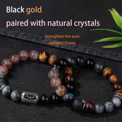 Natural Black Gold Crystal Bracelet