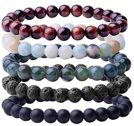 Natural stone beads bracelet factory spot wholesale volcanic Tiger Eye Stone Amazon explosions hand jewelry cross-border jewelry