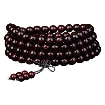 Authentic Indian small leaf Rosewood bracelet 108 rosary necklace full of gold stars old material men and women multi-circle Wenwan Buddha beads
