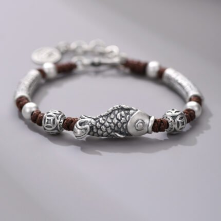 Lucky Koi Six Character Mantra Bracelet (Against the Current)