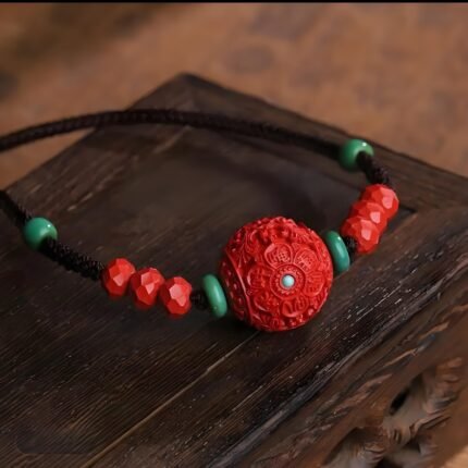 Cinnabar Carving Six Character Mantra Heart Sutra Clavicular Chain [Enlightenment Enlightenment]